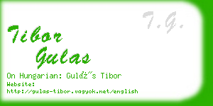 tibor gulas business card